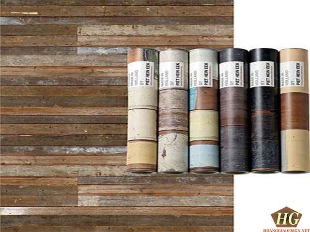 Thi công giấy dán tường giả gỗ thể hiện thẩm mỹ vượt bật