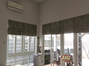 Công trình thi công rèm cửa Roman họa văn cho nhà anh Tấn