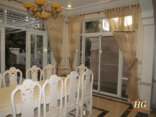 Công trình thi công rèm cửa 2 lớp vải voan nhà chị Hồng-Quận 7